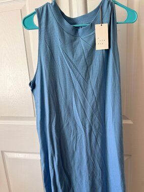 A New Day Light Blue Sleeveless Stretch Dress Large NWT